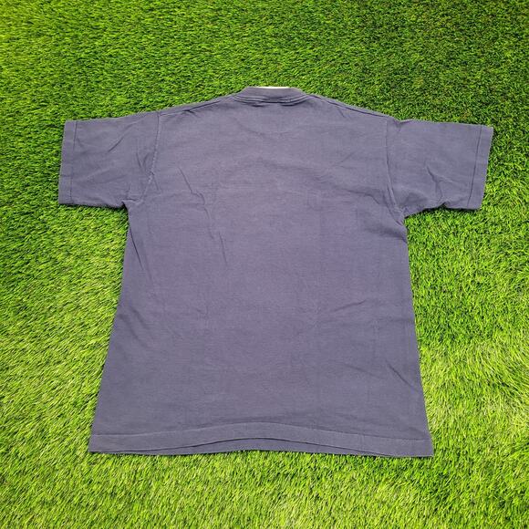 Vintage 90s Fruit-of-the-Loom Shirt Large 21x27 Faded Blue - Picture 4 of 13